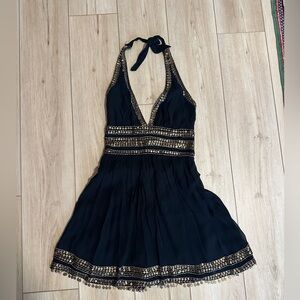 Morgan & Co. Elegant Black Gown with Beaded Accents